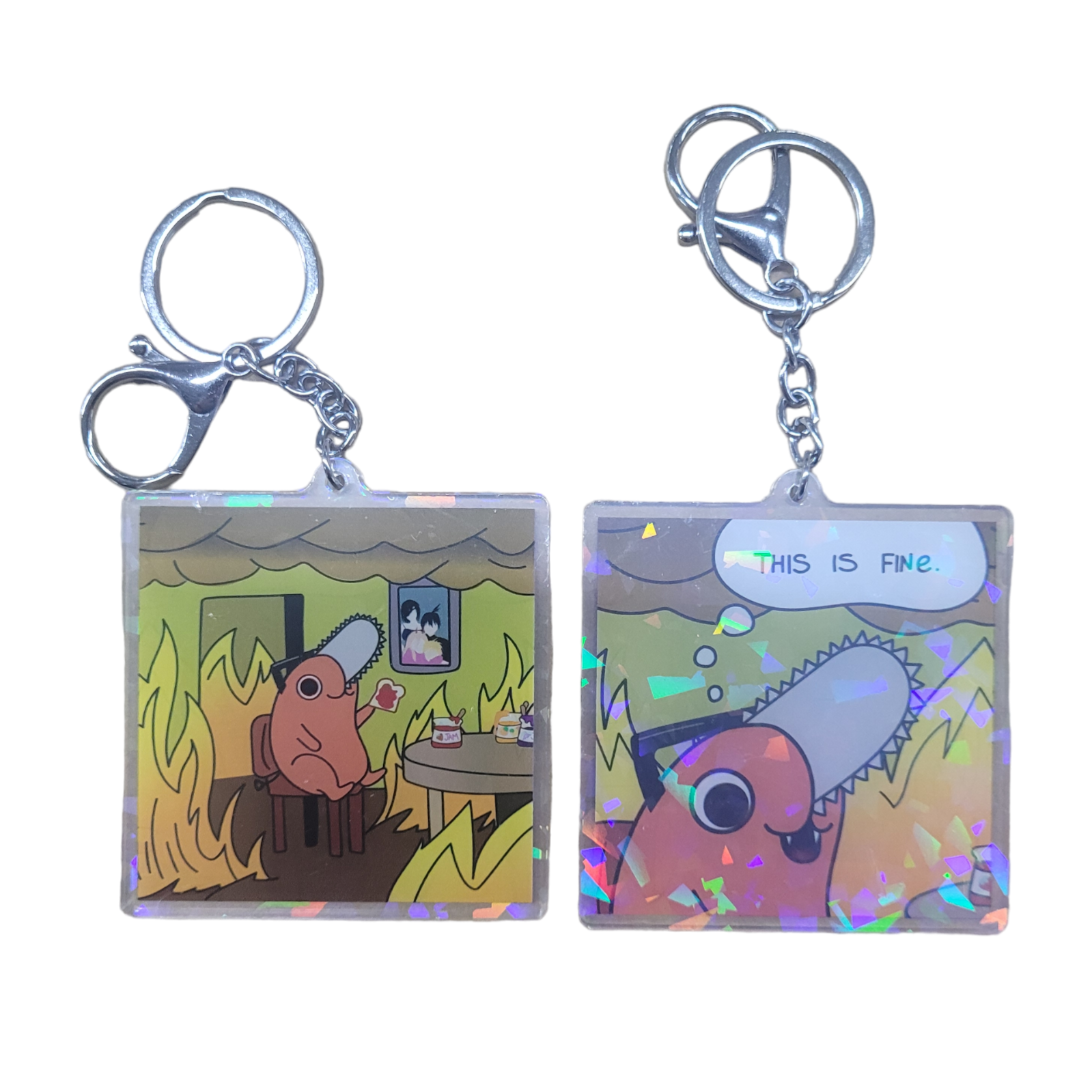 Acrylic Assorted Meme and Anime Keychains