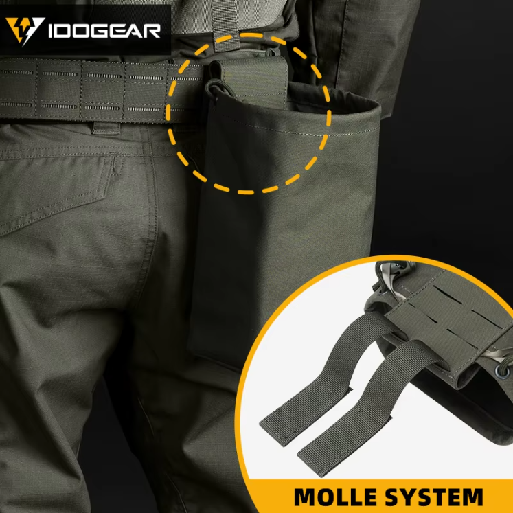 IDOGEAR - Laser Cut Molle Dump Pouch Black