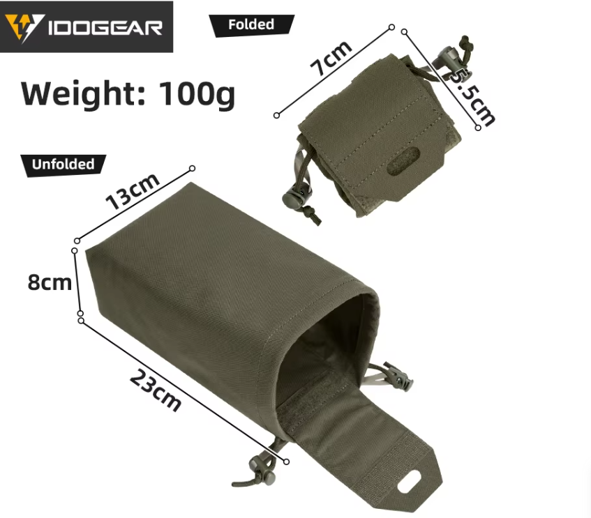 IDOGEAR - Laser Cut Molle Dump Pouch Black