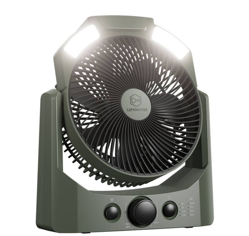 Black Stealth - Portable Field Rechargeable Fan