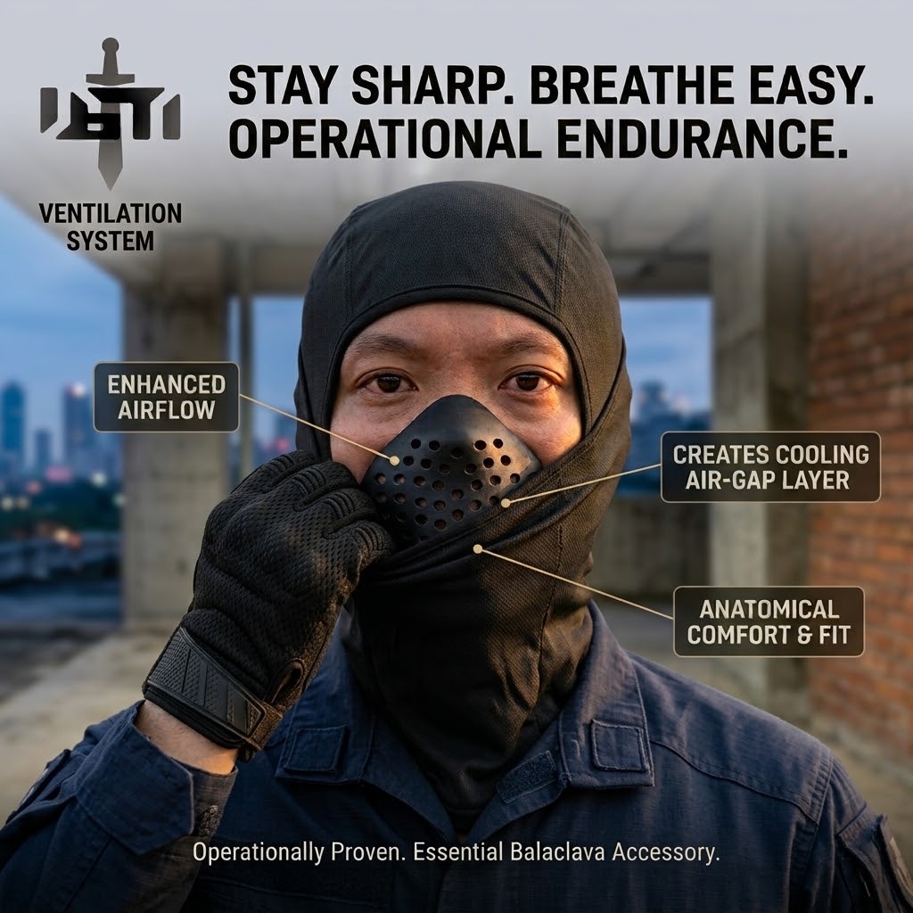 Black Stealth - Balaclava Face Spacer