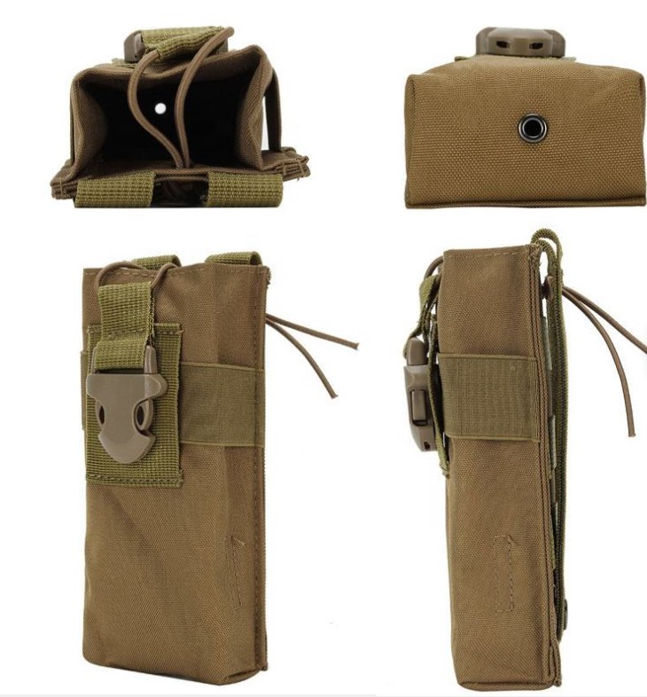 Black Stealth - Tall Bottle Molle Pouch V5