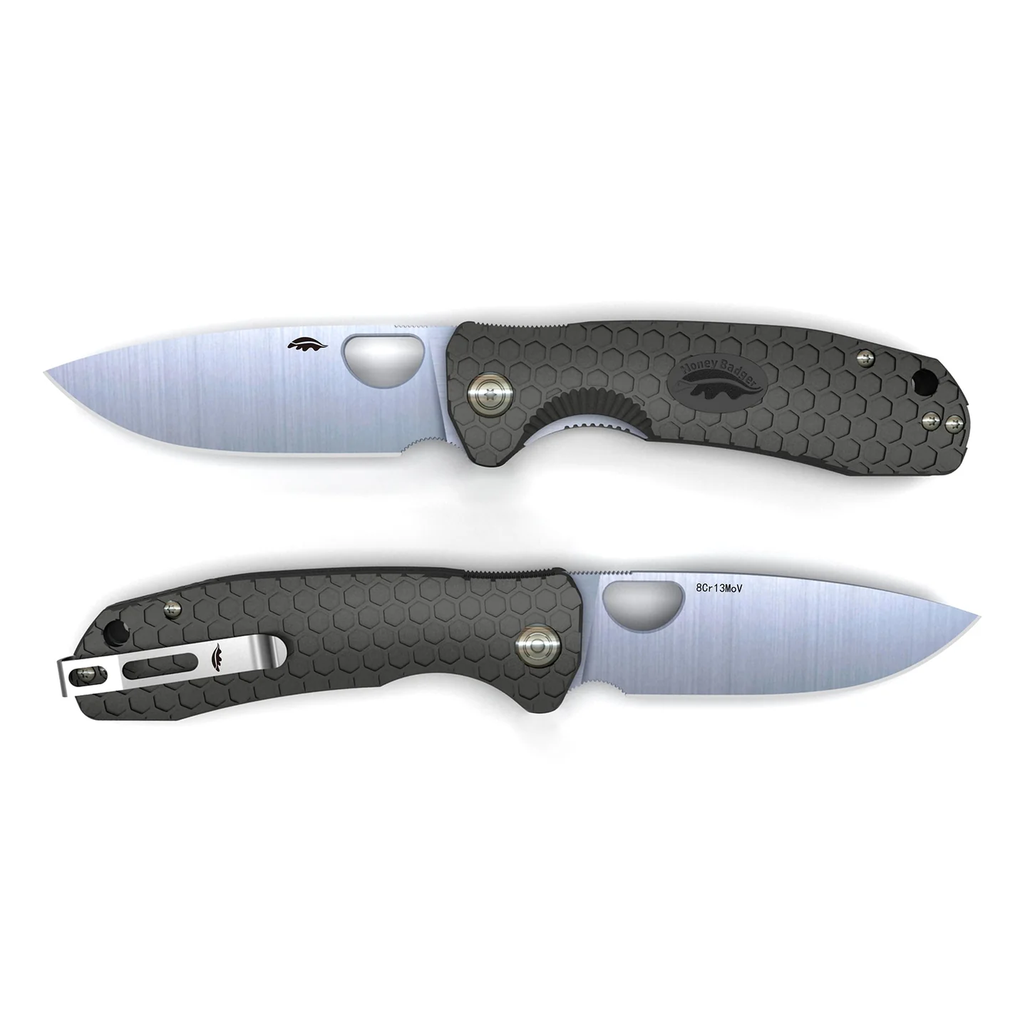 Honey Badger - Drop Point EDC Folding Knife – Ultra-Lightweight Honeycomb Grip Pocket Knife