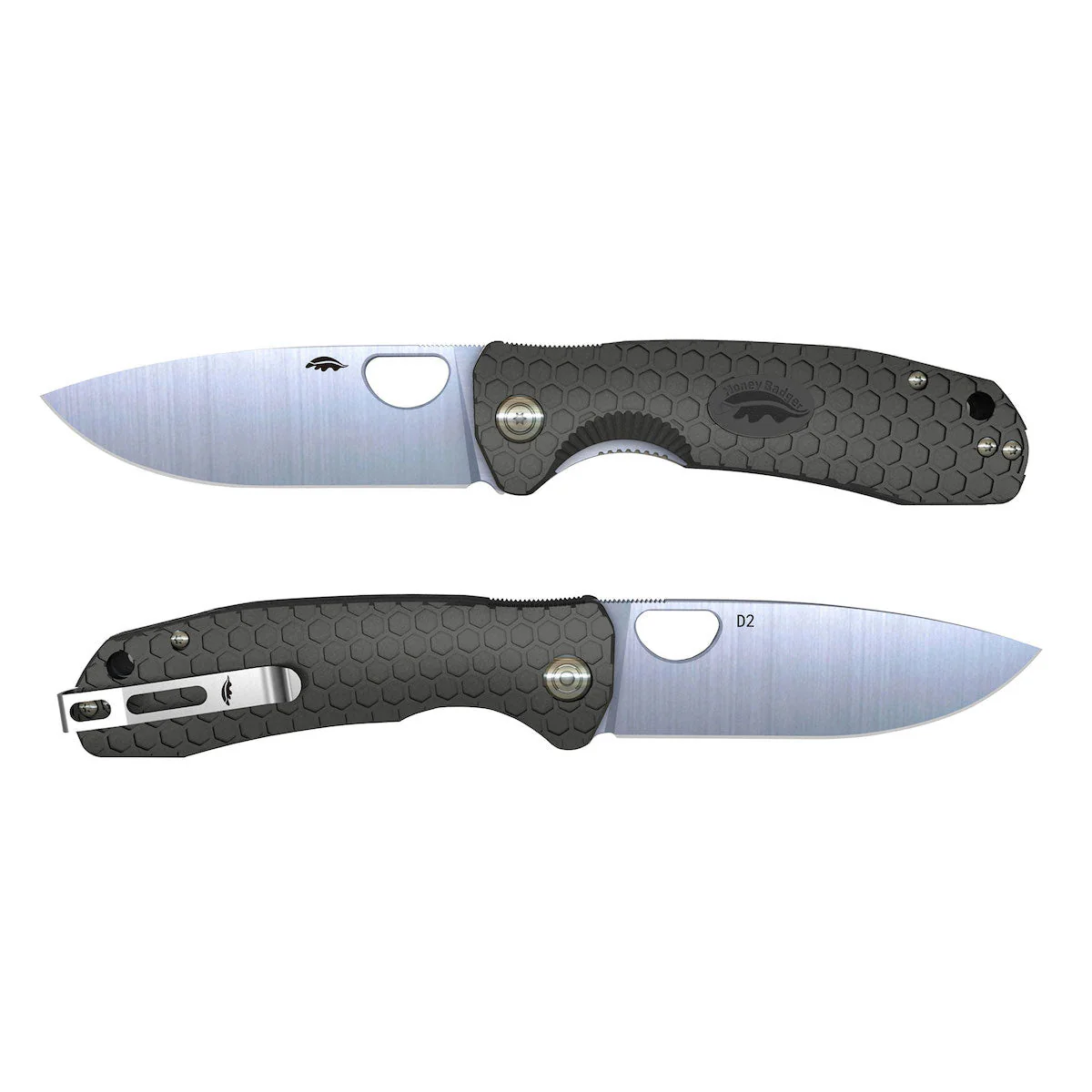 Honey Badger - D2 Steel EDC Folding Knife – Ultra-Lightweight Honeycomb Grip Pocket Knife