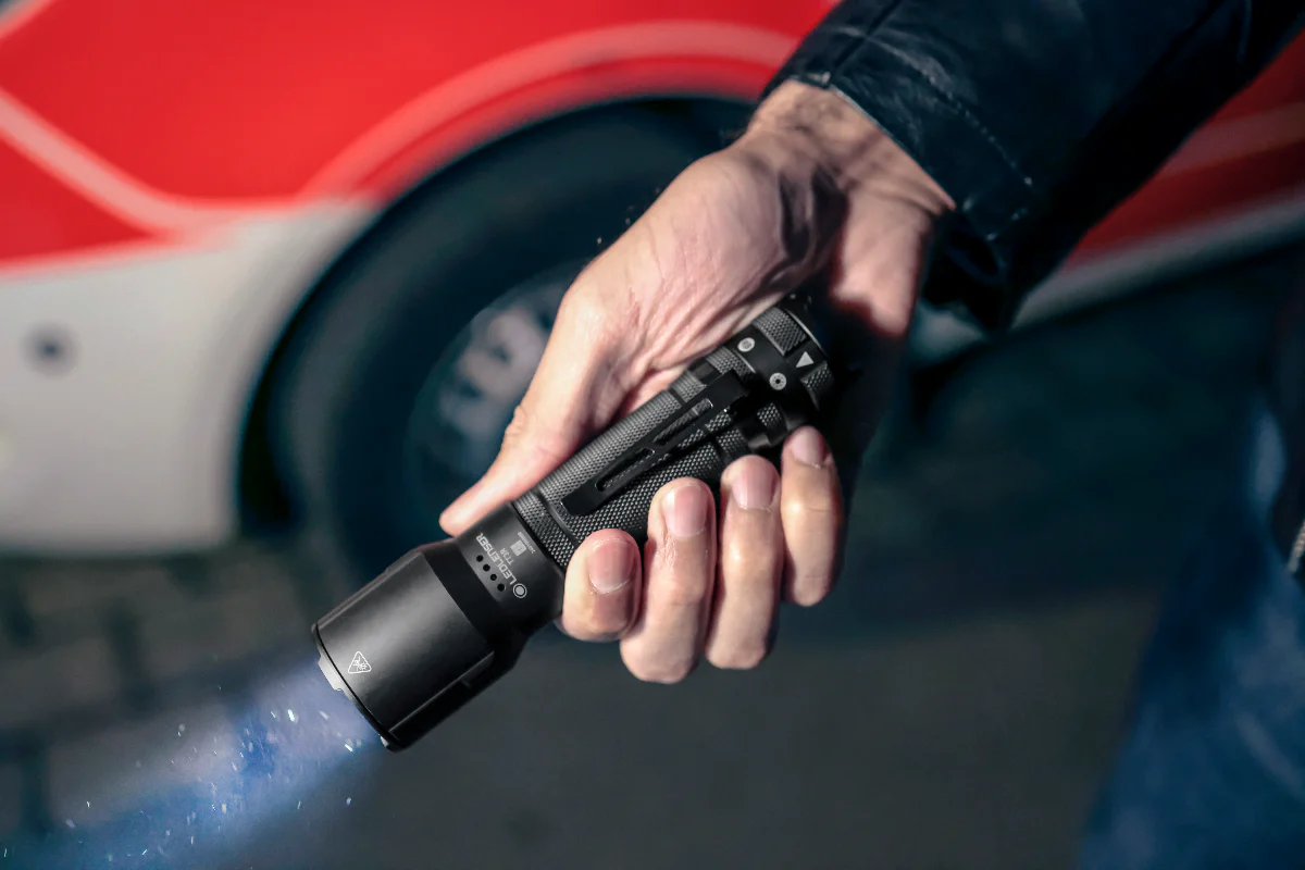 Ledlenser - TT3R Professional Tactical Flashlight | 1900 Lumens Dual-Beam with Red & Blue Light