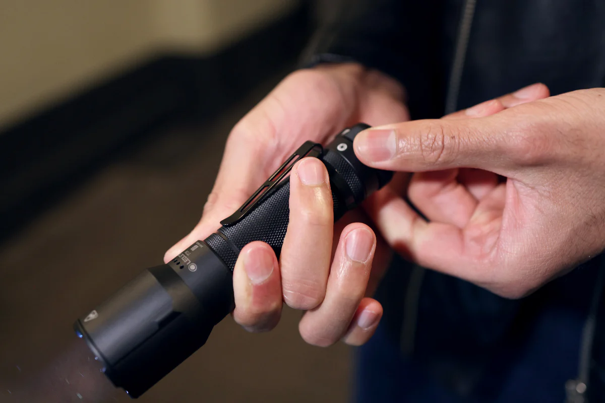 Ledlenser - TT3R Professional Tactical Flashlight | 1900 Lumens Dual-Beam with Red & Blue Light