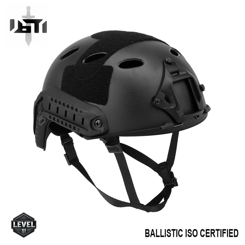 Black Stealth - FAST Ballistic Helmet (UHMWPE) NIJ IIIA