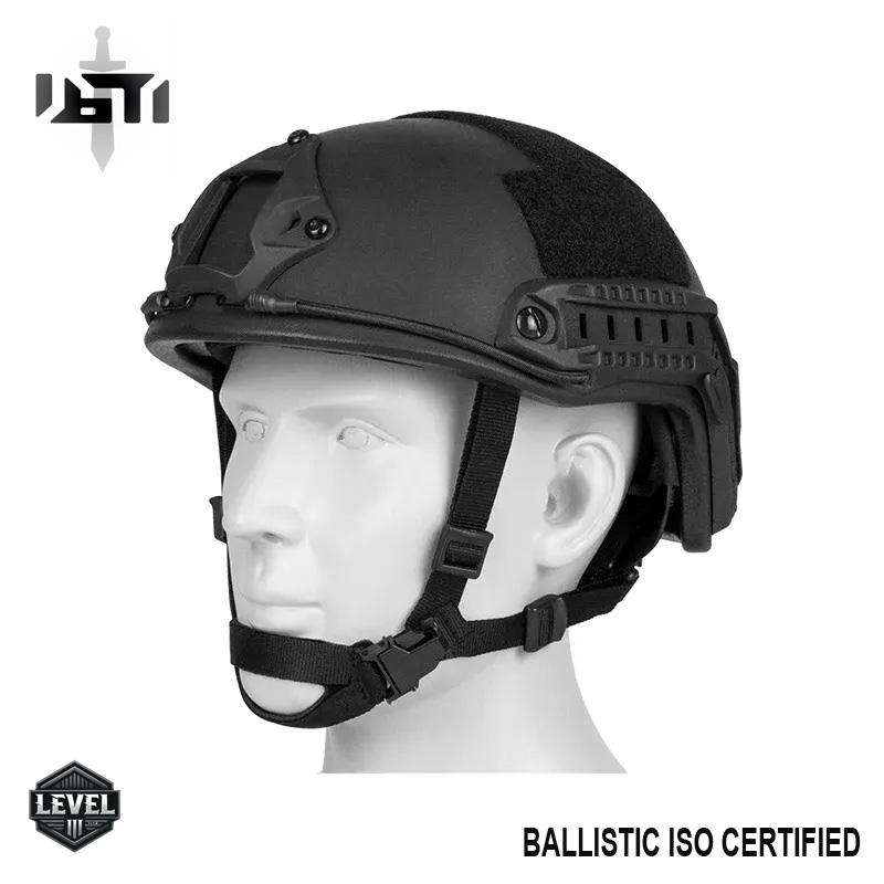 Black Stealth - FAST Ballistic Helmet (UHMWPE) NIJ IIIA