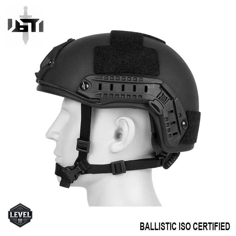 Black Stealth - FAST Ballistic Helmet (UHMWPE) NIJ IIIA