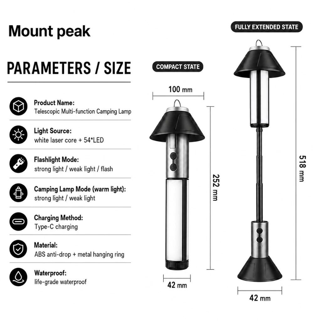 Extending Field Camping Light / Lantern