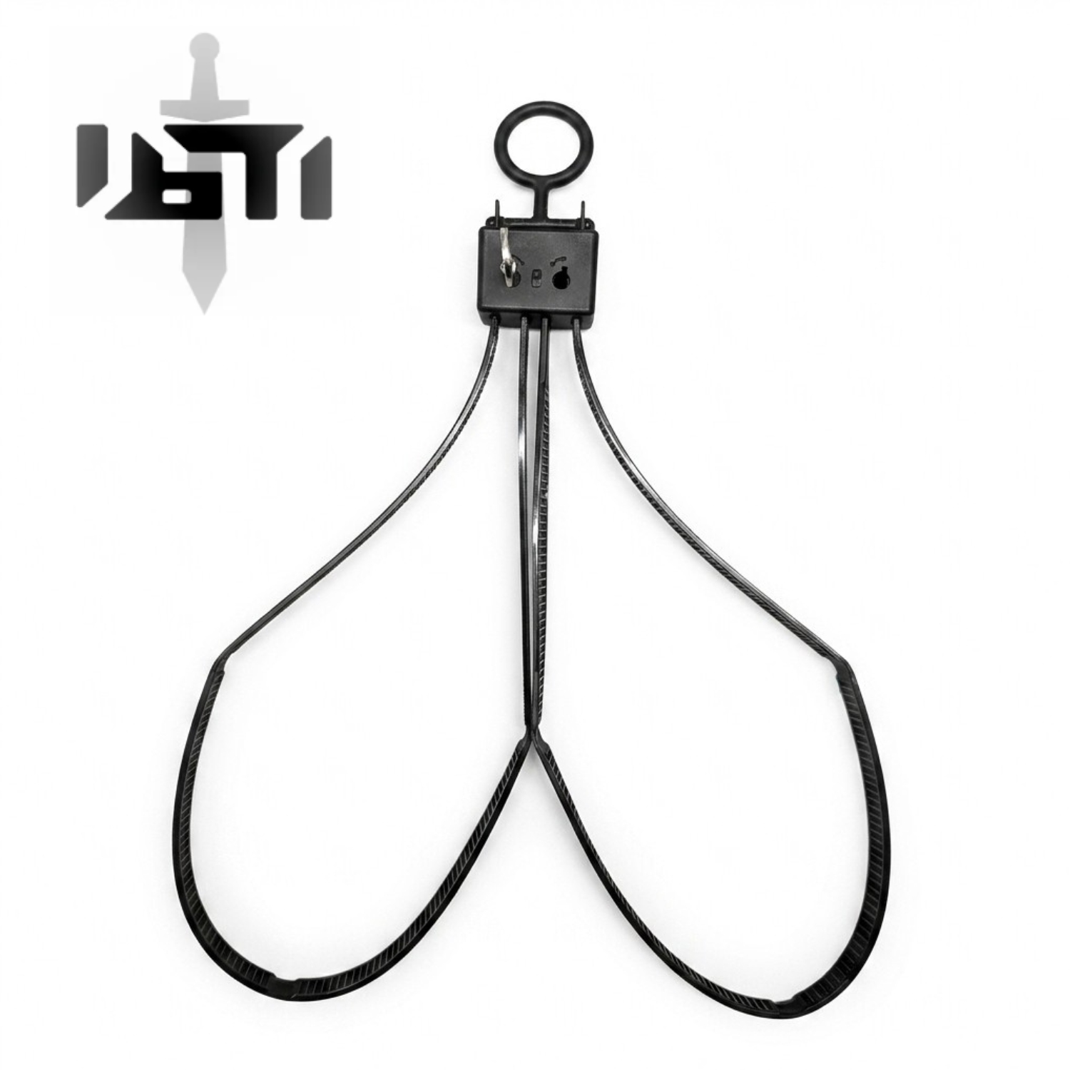 Black Stealth - Reusable tactical zip tie handcuffs with Key GEN 2