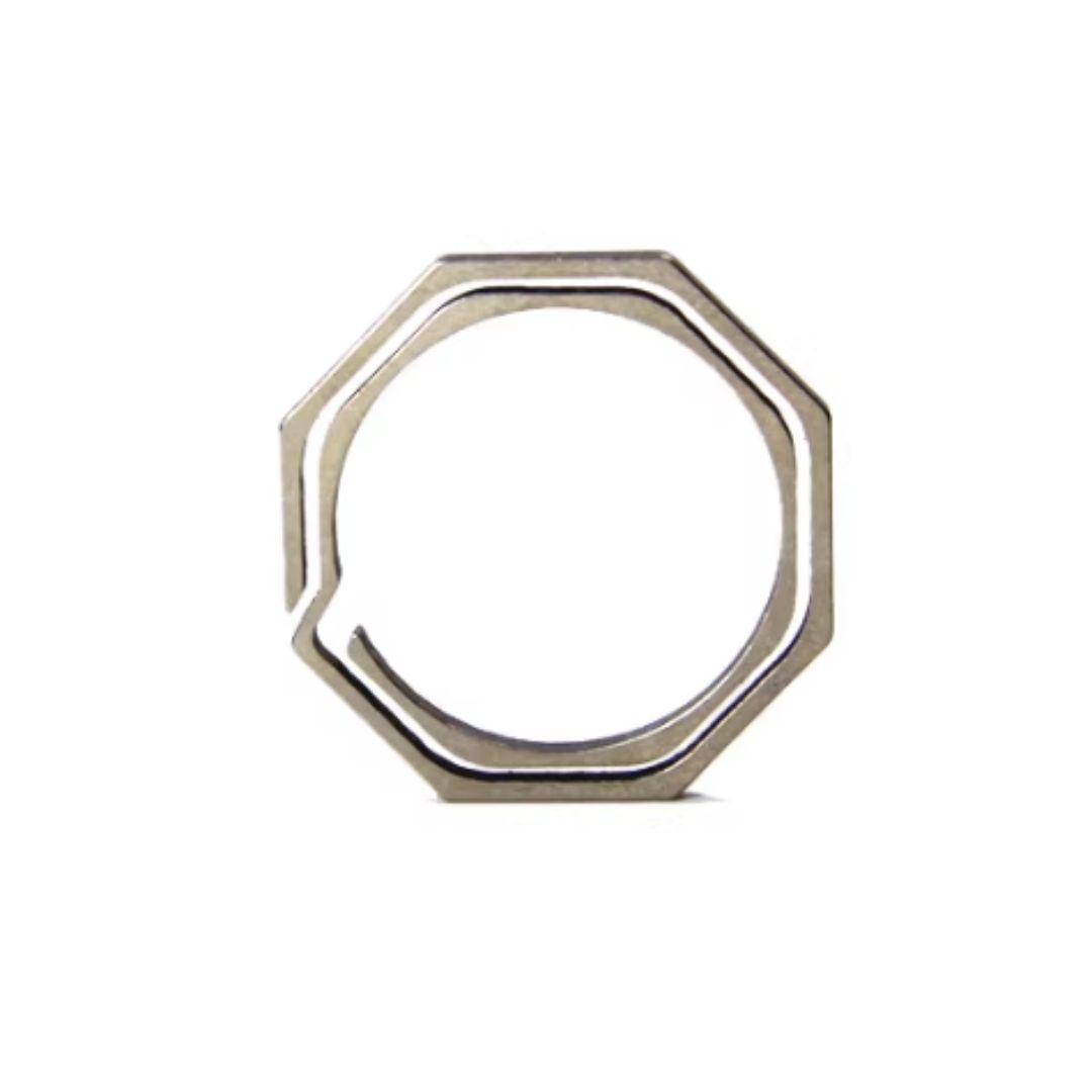 Bagua Octagon Titanium Key Ring