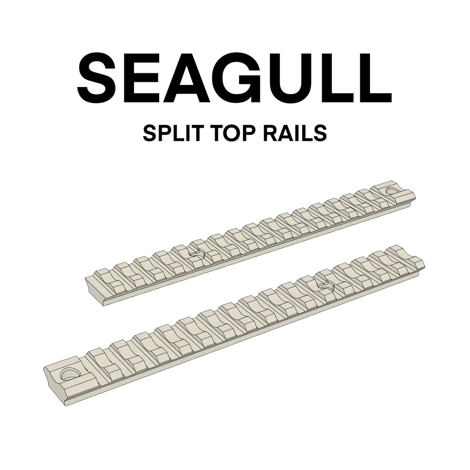 Zaurko Blasters - Seagull Split Top Rails (PLA+)
