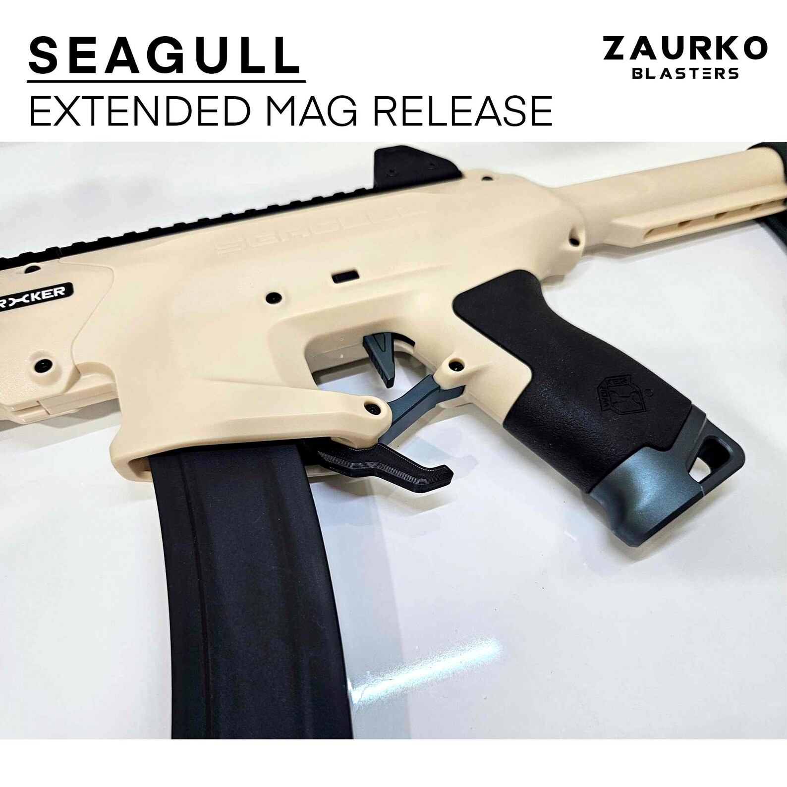 Zaurko Blasters - Seagull Extended Mag Release (PLA+)