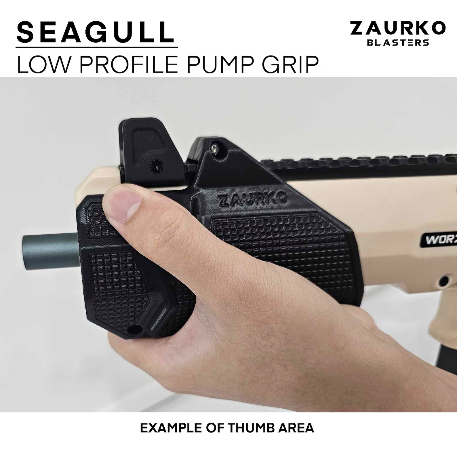 Zaurko Blasters - Seagull Low Profile Priming Grip