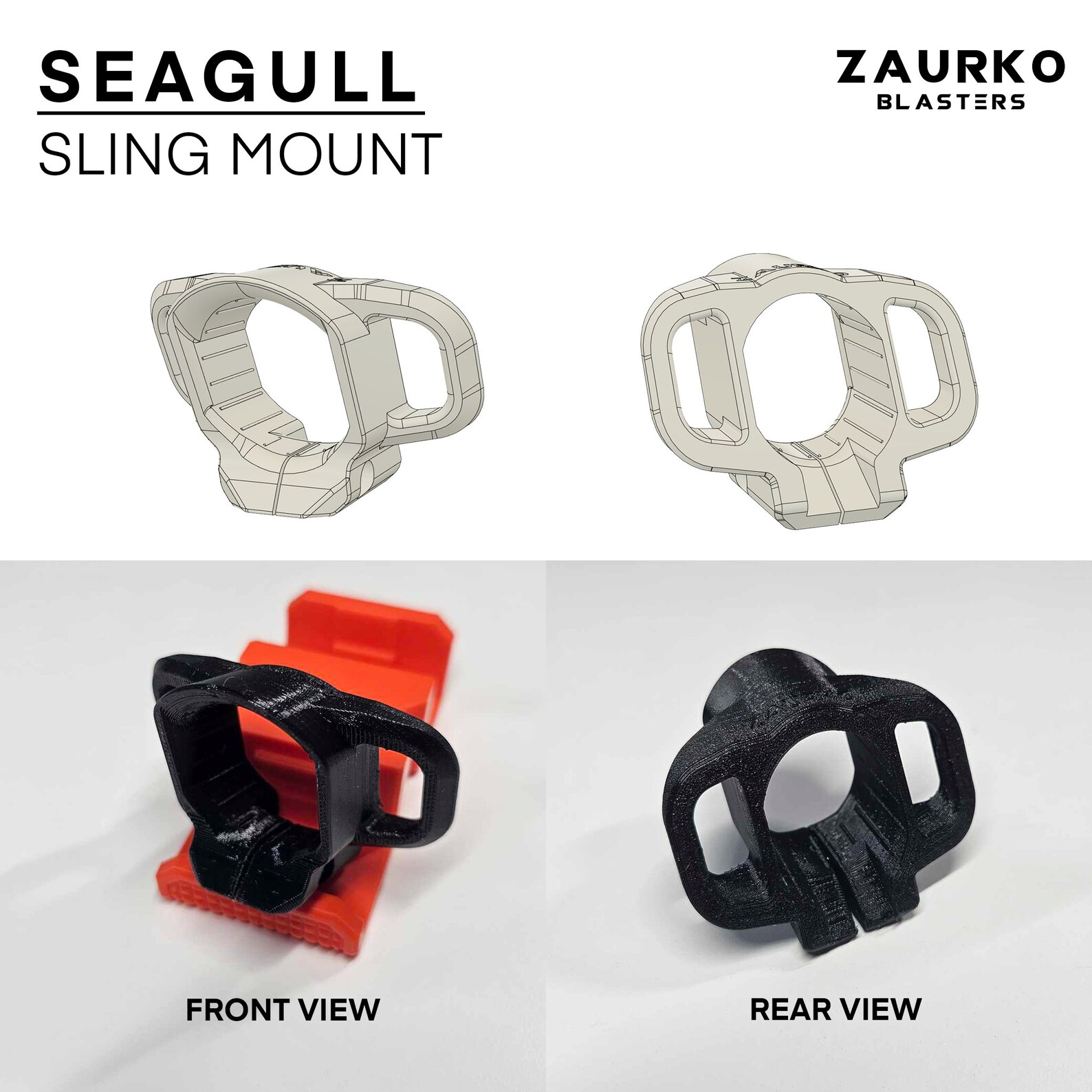 Zaurko Blasters - Seagull Sling Mount 