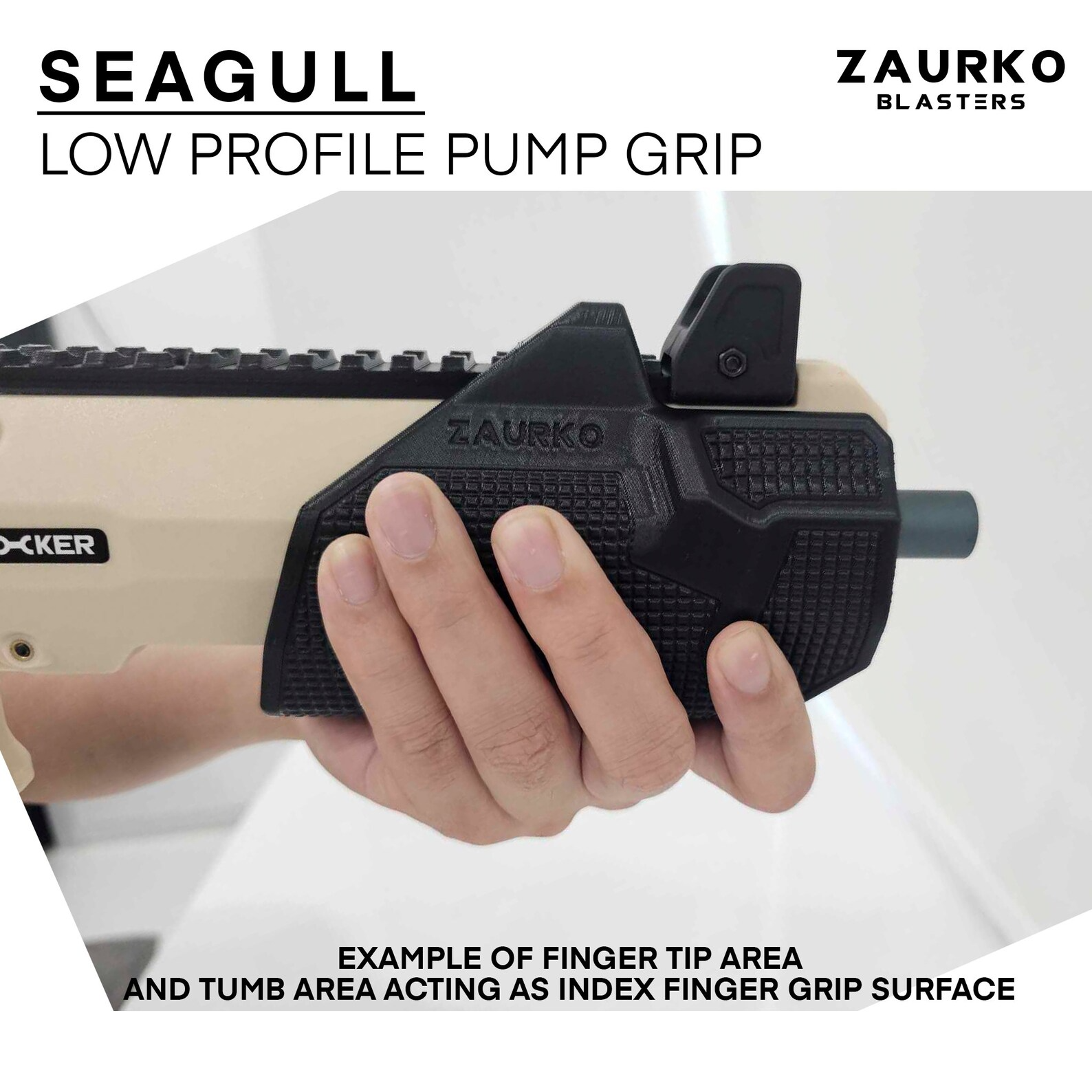 Zaurko Blasters - Seagull Low Profile Priming Grip