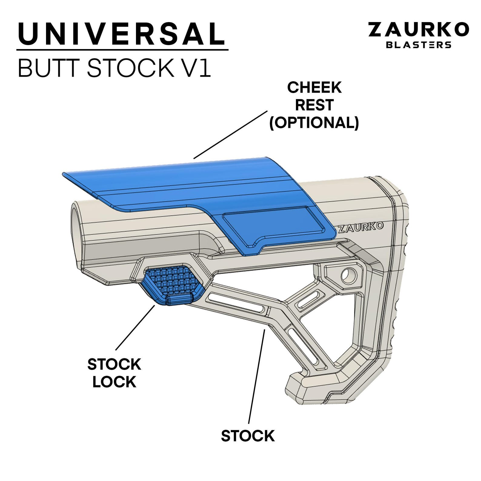 Zaurko Blasters - Universal Buttstock