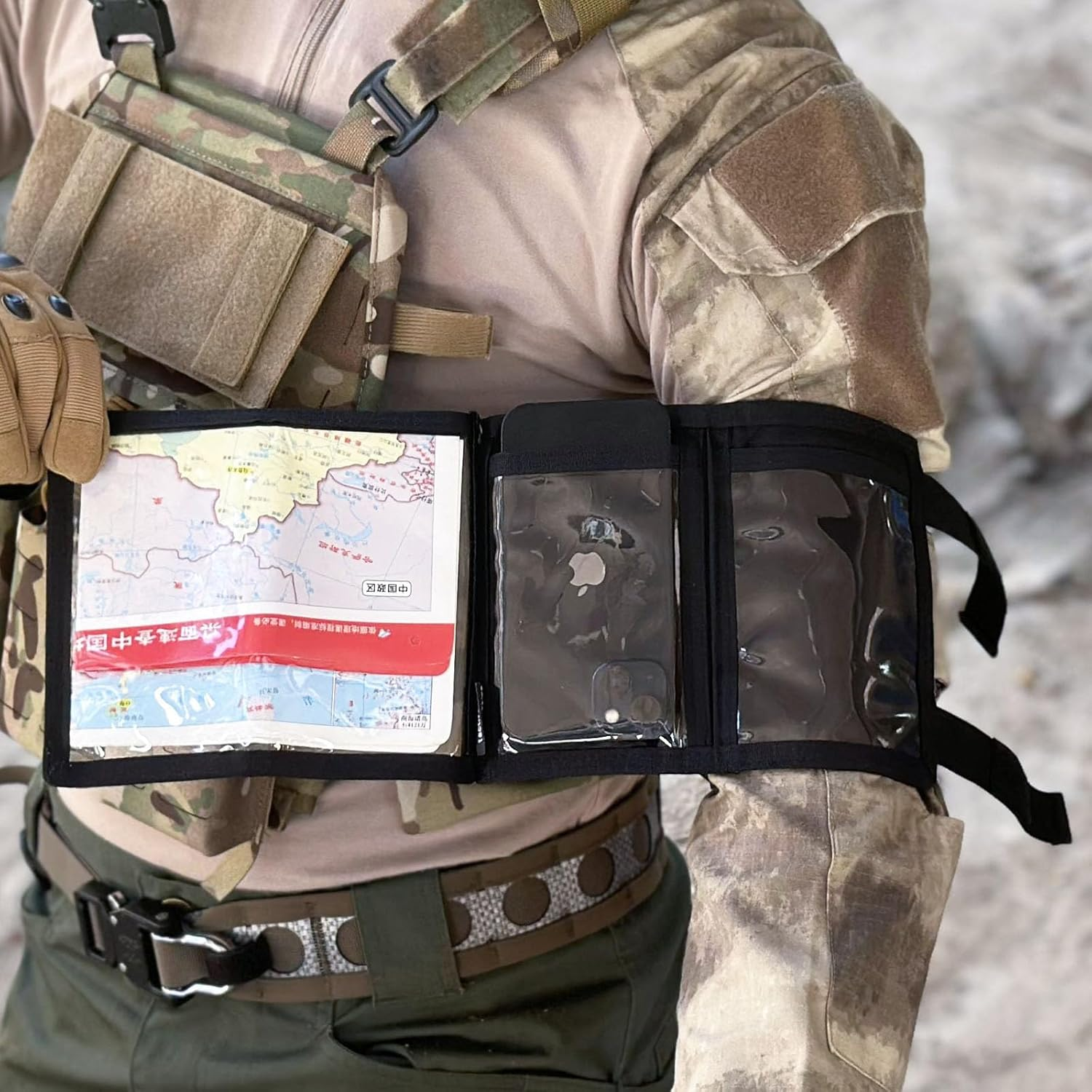 Black Stealth - Tactical Arm Sleeve Map Case