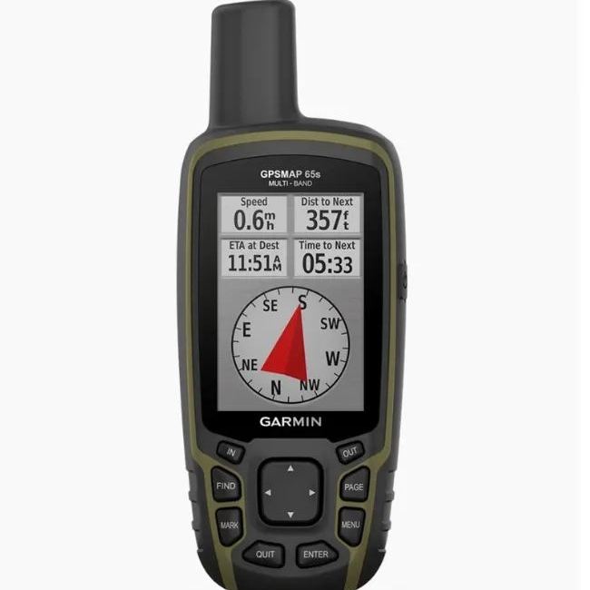 Garmin - GPSMAP 65s Portable Multi- Band GPS Handheld Hiking Navigator Device with Sensors with Sea