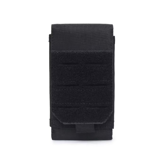 Black Stealth - Full Cover Phone Sheath with Velcro Molle Front