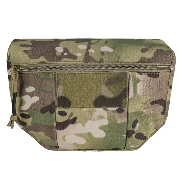 IDOGEAR - Hook and Loop Camo Tactical Vest Carrying Kit Bag Dump Pouch & Drop Pouch 