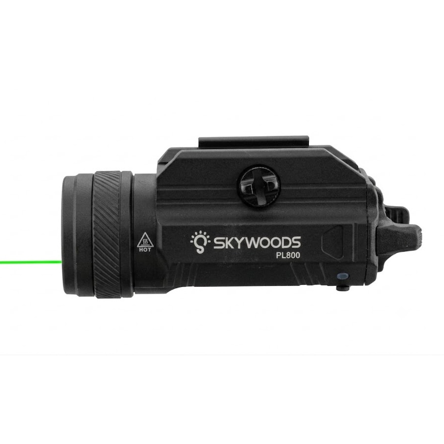 Skywoods - Tactical Pistol Light + Green Laser (800lu) (PL800)