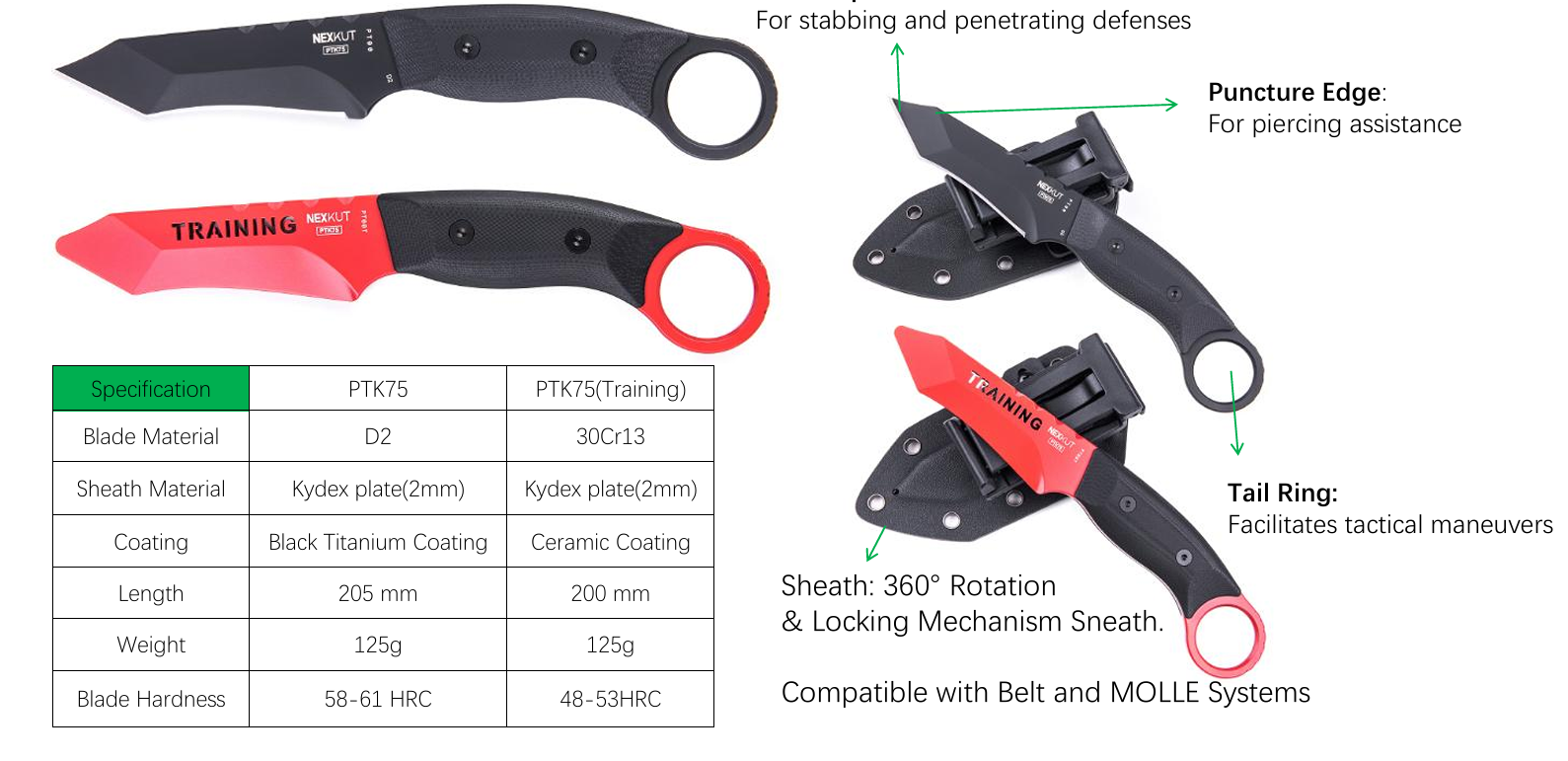 Nextorch - PTK75 Police Tactical Knife 