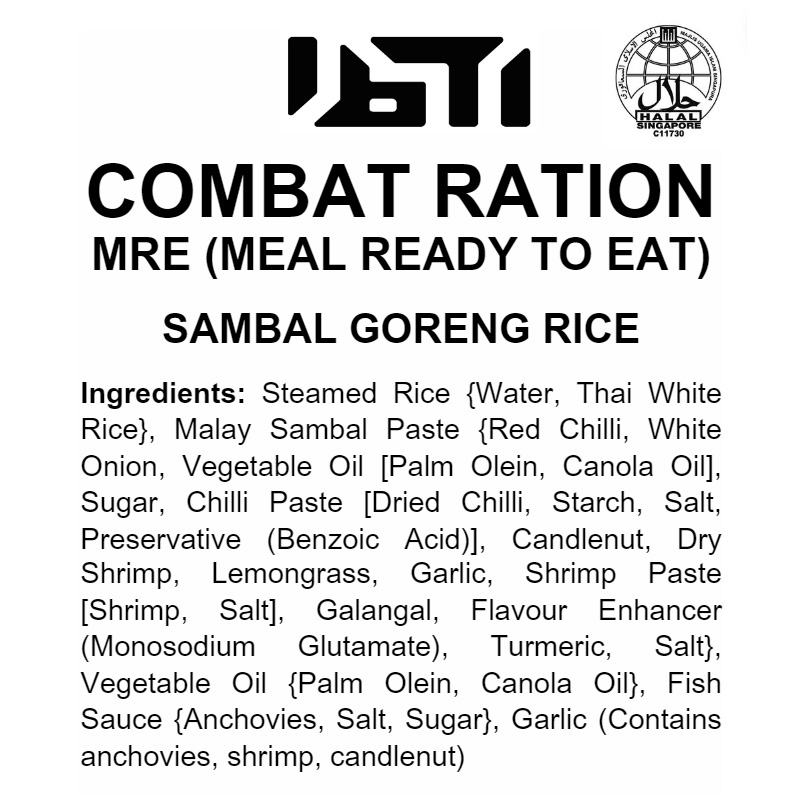 Combat Ration - Meal Ready to Eat (MRE) 