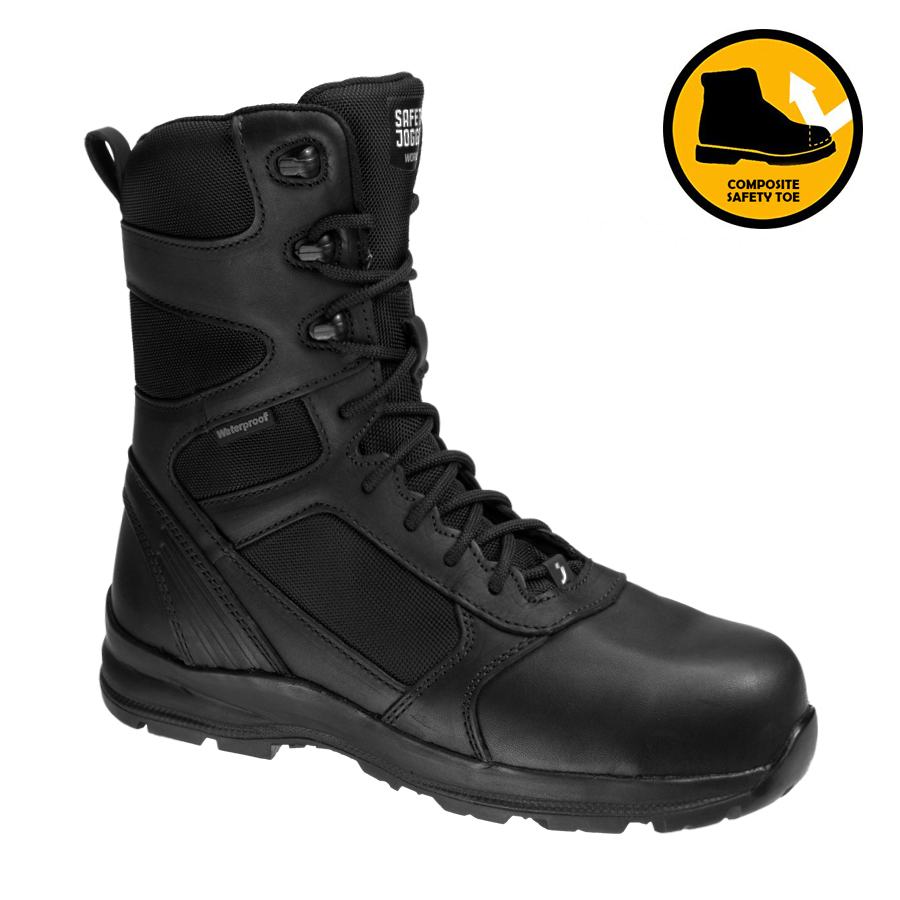 Safety Jogger - Shark 8" Side-Zip Tactical Boots (Composite Toe)