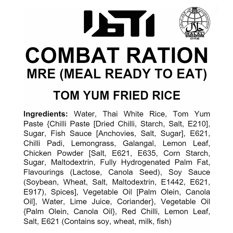 Combat Ration - Meal Ready to Eat (MRE) 