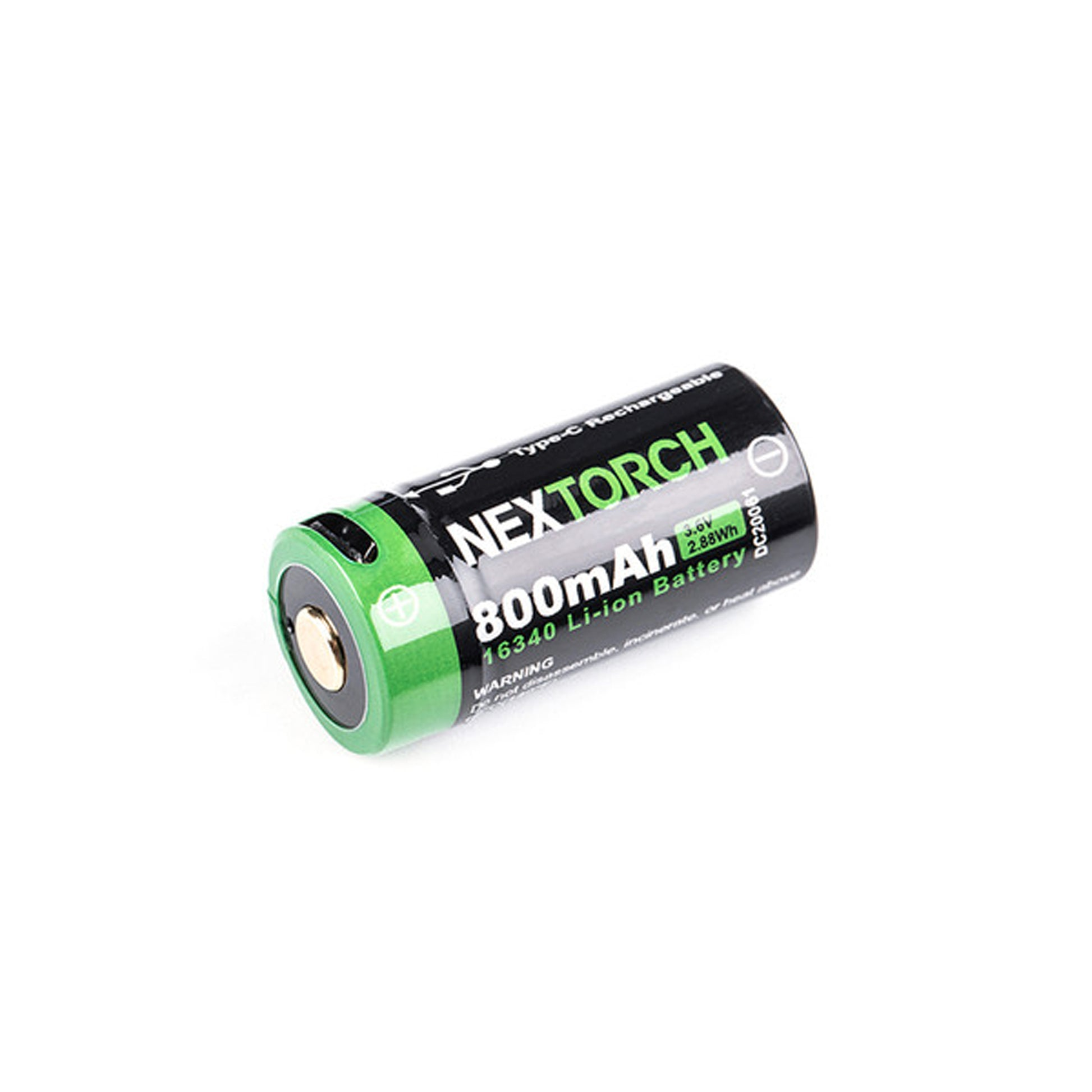 Nextorch - Lithium Ion Battery 16350 800mah USB-C 