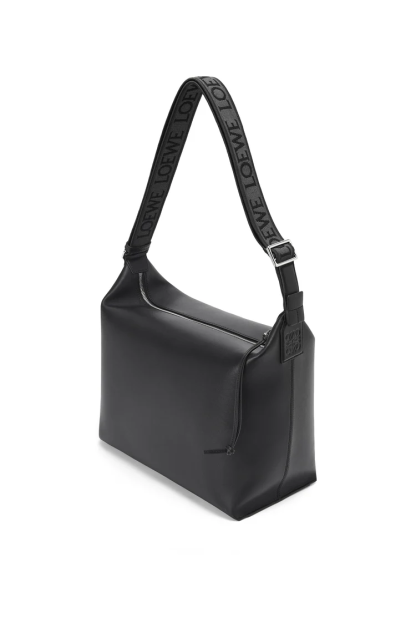 Cubi Crossbody bag in supple smooth calfskin and jacquard