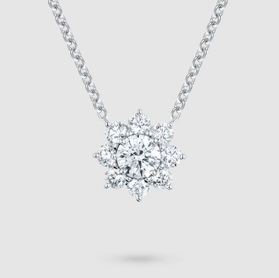 Sunflower Medium Diamond Pendant