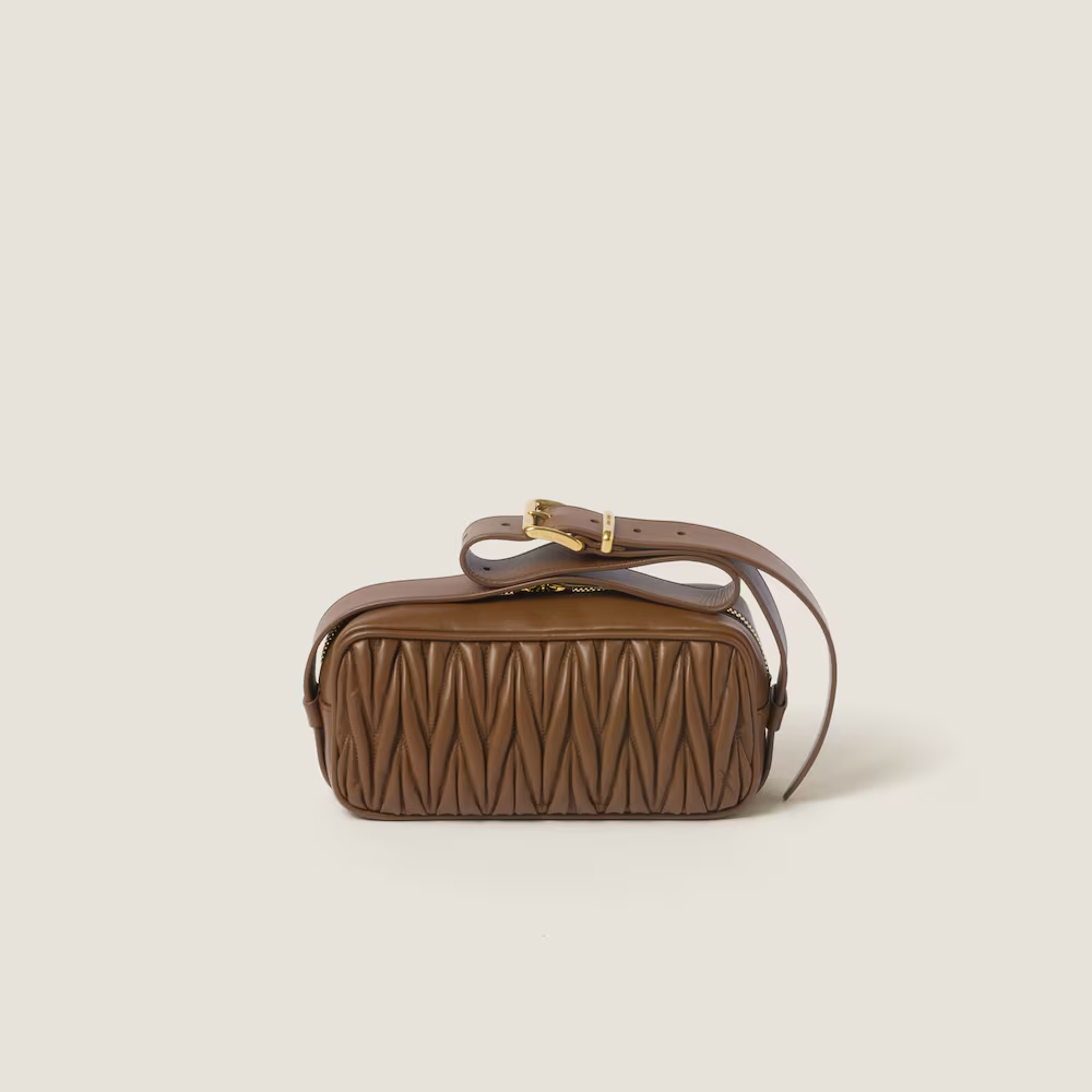 Matelassé nappa leather shoulder bag