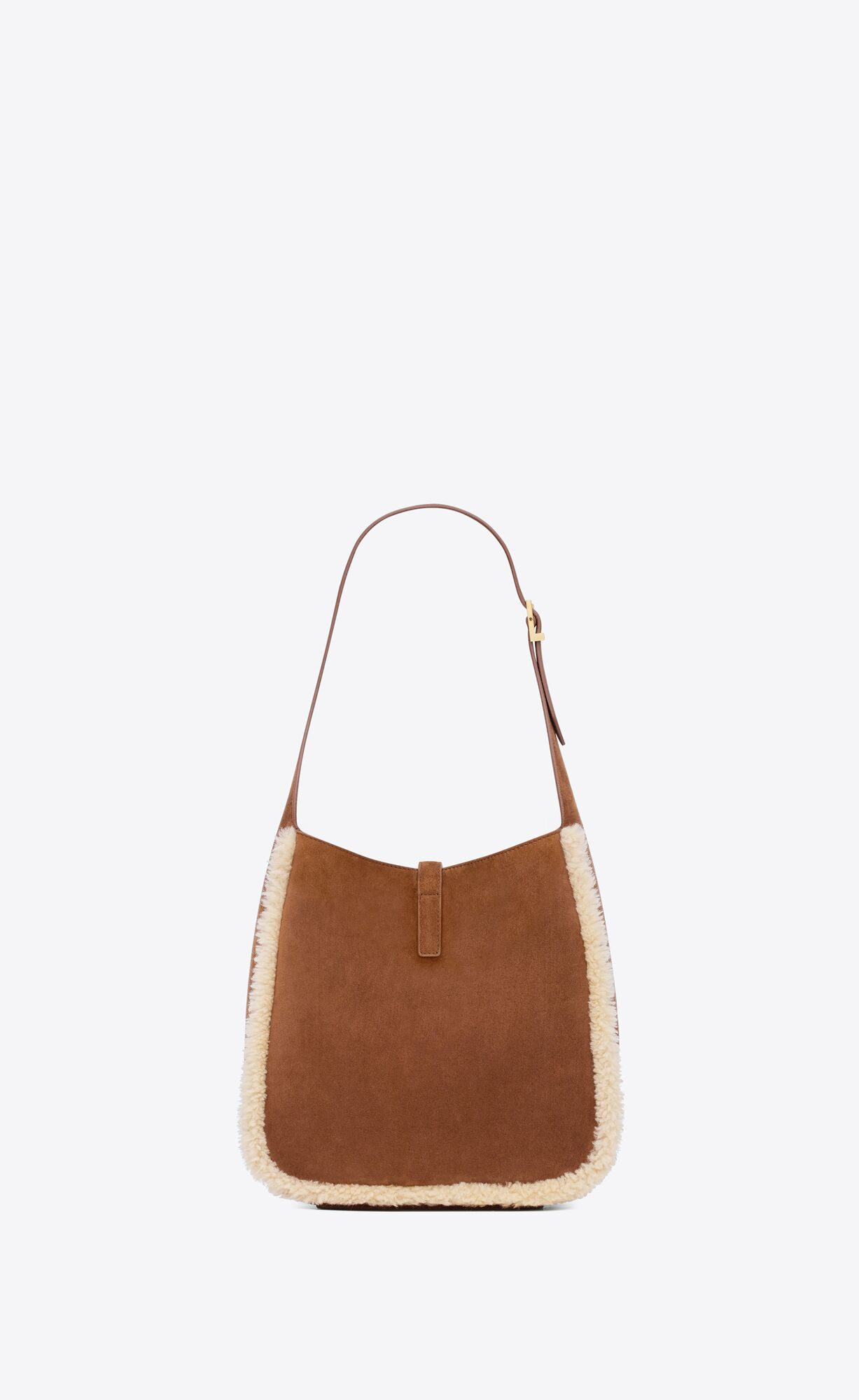LE 5 À 7 small soft bag in suede and shearling