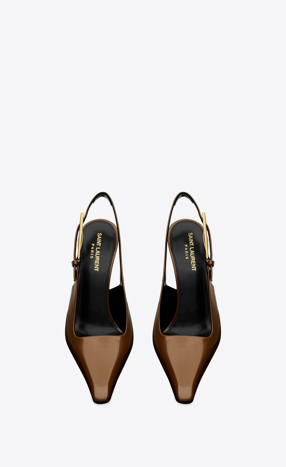 LEE SLINGBACK PUMPS IN GLAZED LEATHER