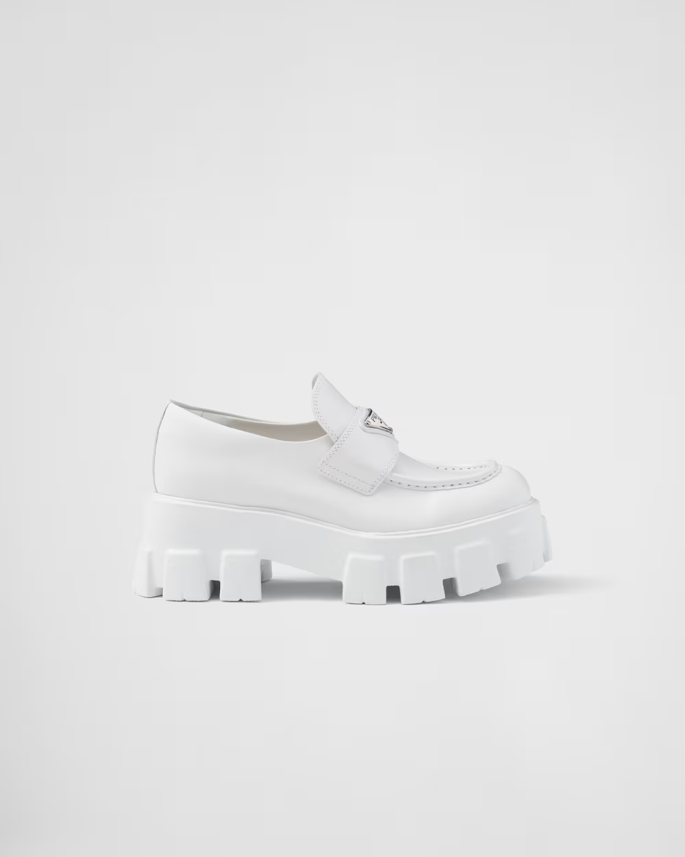 Brushed leather Monolith loafers