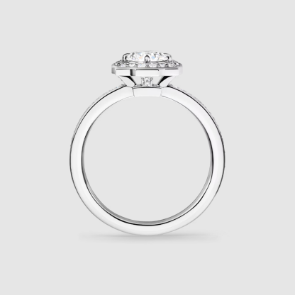Belle Round Brilliant Diamond Micropavé Engagement Ring