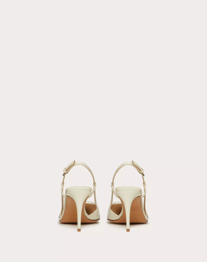 VLOGO SIGNATURE PATENT LEATHER SLINGBACK PUMP 80MM / 3.15 IN.