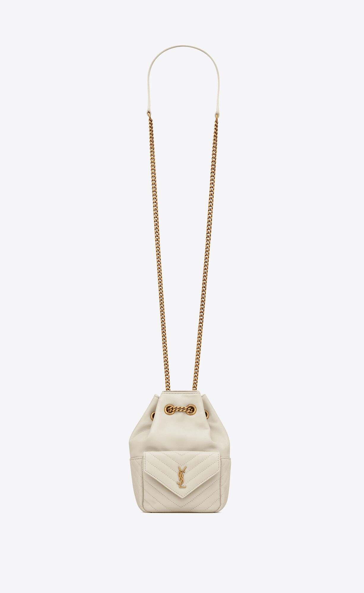 JOE mini quilted sheepskin bucket bag