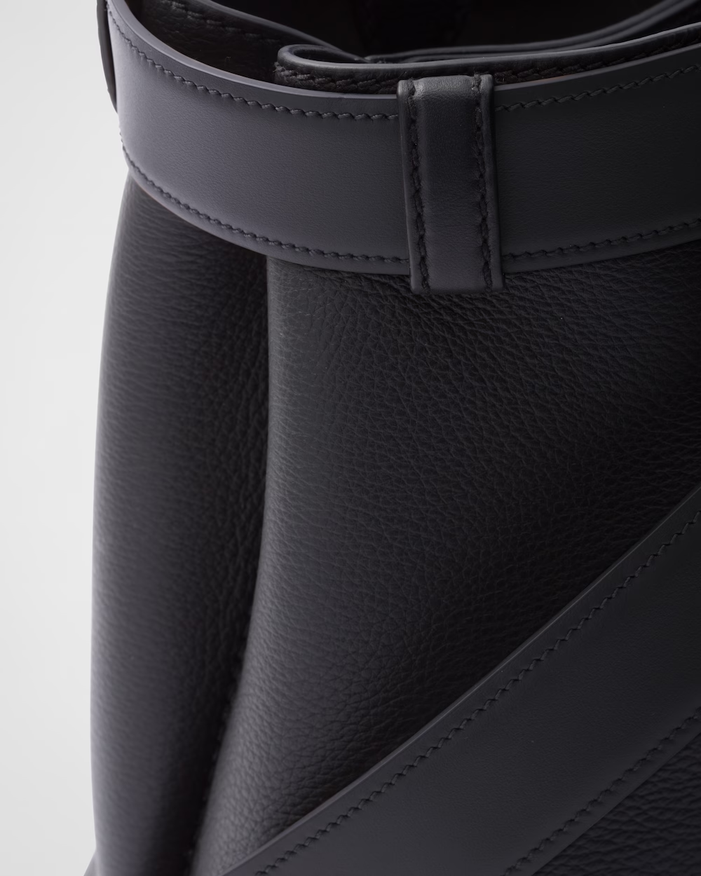 Prada Buckle medium leather handbag with belt