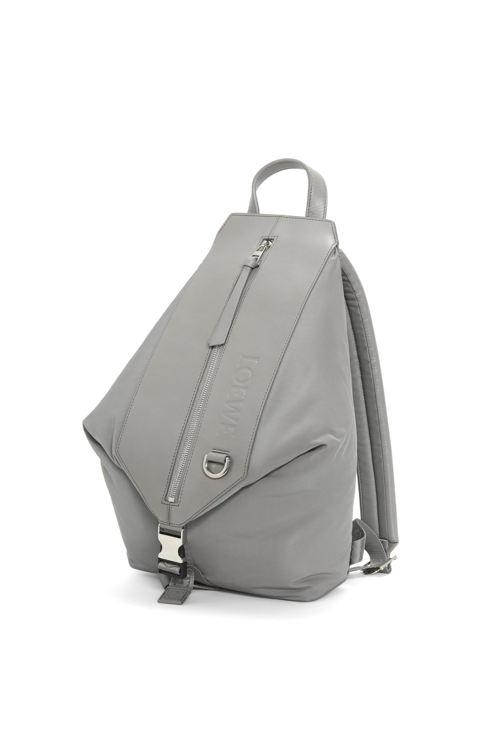 Small Convertible backpack in nylon and calfskin