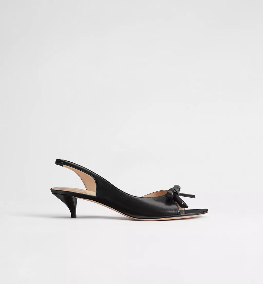 Dior Bow Heeled Slingback Sandal