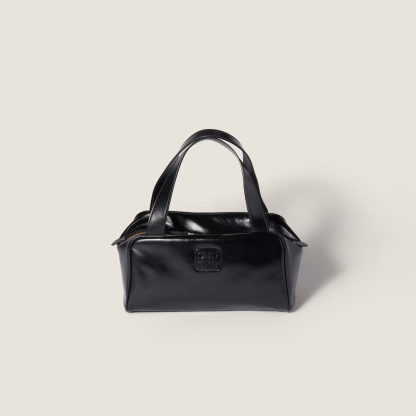 Leather top-handle bag