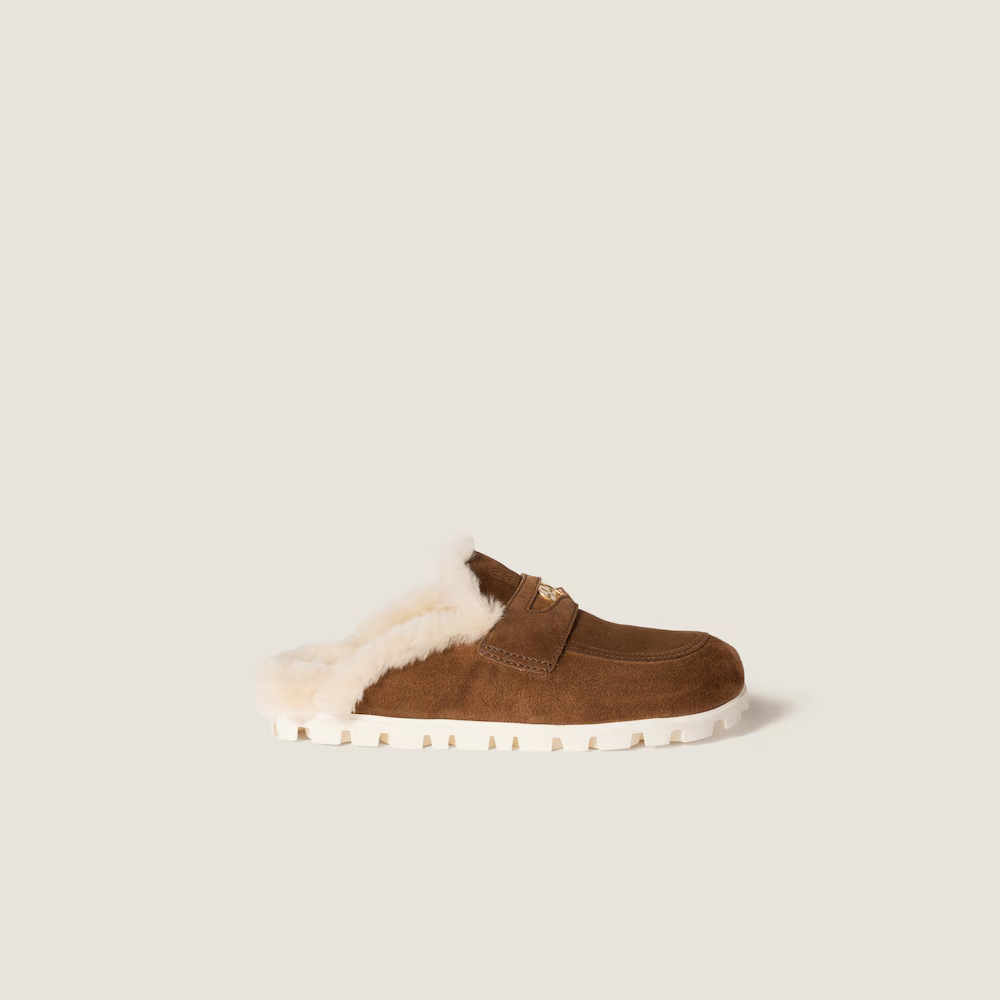 Suede mules