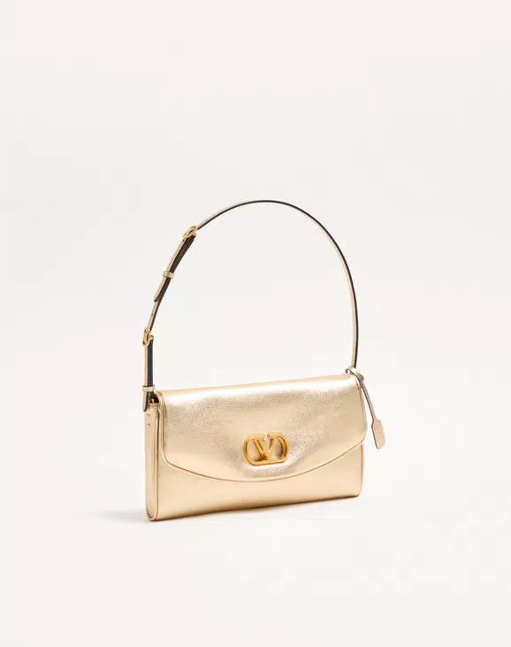 Valentino Garavani DeVain Small Shoulder Bag in Laminated Nappa Leather