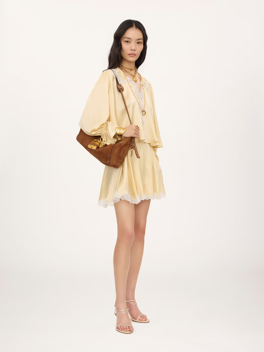 Paddington crossbody bag in suede leather