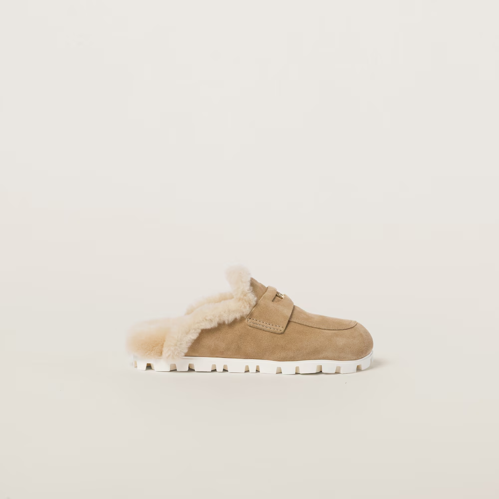 Suede mules