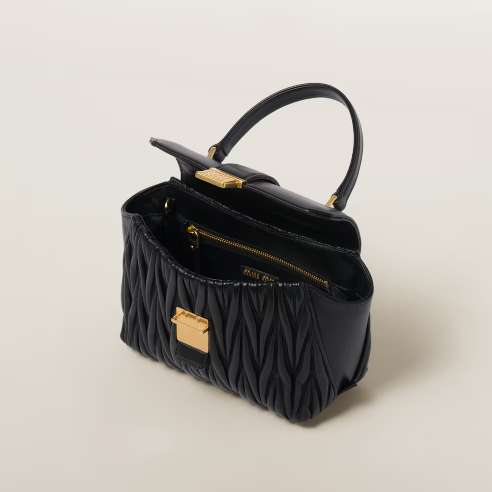 Matelassé nappa leather handbag